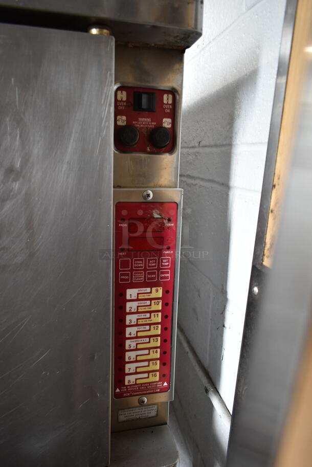 Blodgett Stainless Steel Commercial Electric Powered Full Size Convection Oven w/ Solid Doors, Metal Oven Racks and Metal Legs on Commercial Casters. 208-240 Volts, 3 Phase. - Image 4 of 5