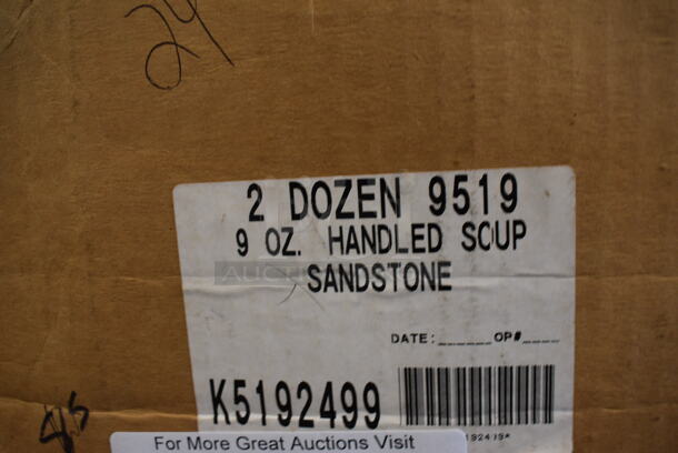 ALL ONE MONEY! Lot of 24 BRAND NEW IN BOX! Sandstone Poly Soup Bowls. 6.5x4x2 - Image 3 of 3