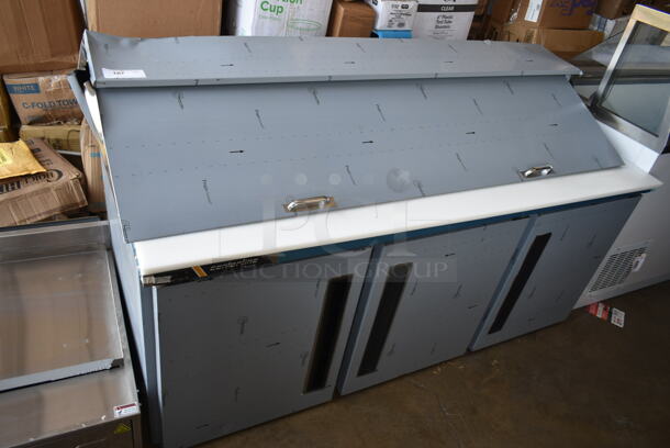 BRAND NEW SCRATCH AND DENT! 2023 Traulsen Centerline CLPT-72630-SD-MT Stainless Steel Sandwich Salad Prep Table Bain Marie Mega Top w/ Poly Drop In Bins. 115 Volts, 1 Phase. Tested and Working! - Image 2 of 12