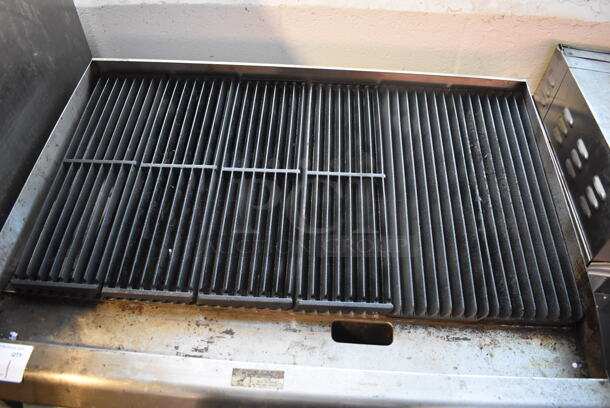 CPG Stainless Steel Commercial Natural Gas Powered Charbroiler Grill on Stainless Steel Equipment Stand. 36x27x41 - Image 4 of 6