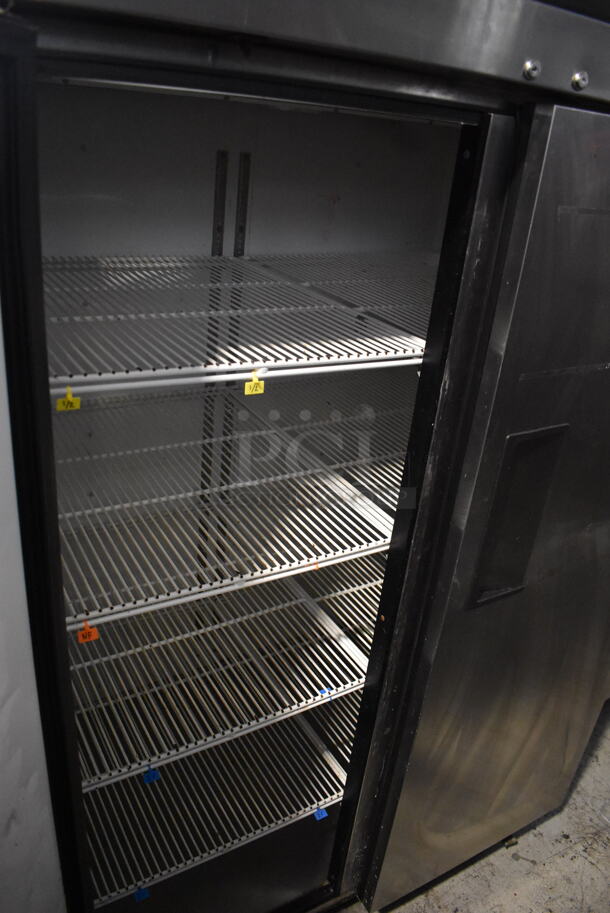 True TG2R-2S Commercial Stainless Steel Two Section Reach In Cooler With Polycoated Racks on Commercial Casters. 115V/1 Phase Tested And Working - Image 4 of 6