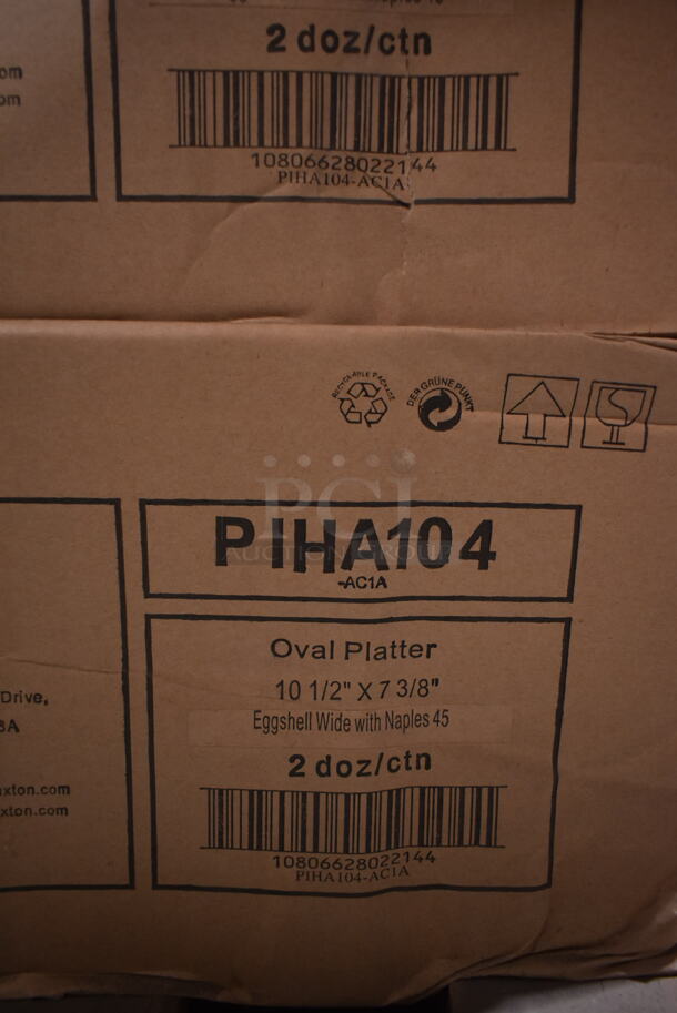 PALLET LOT of 18 Boxes of 24 BRAND NEW IN BOX! Tuxton PIHA104 10-1/2"x7-3/8" Eggshell Wide with Naples Oval Platter. 18 Times Your Bid! - Image 3 of 5