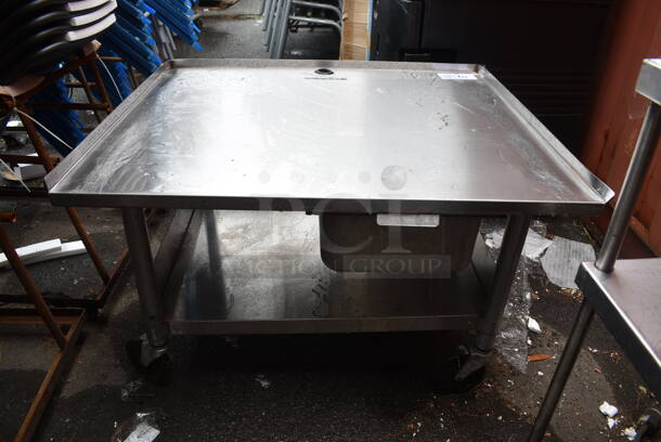 Stainless Steel Equipment Stand w/ Under Shelf and Drawer on Commercial Casters.  - Image 1 of 7