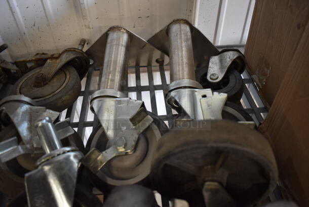 ALL ONE MONEY! Lot of 17 Various Metal Commercial Casters. Includes 5.5x4.5x7 - Image 5 of 5