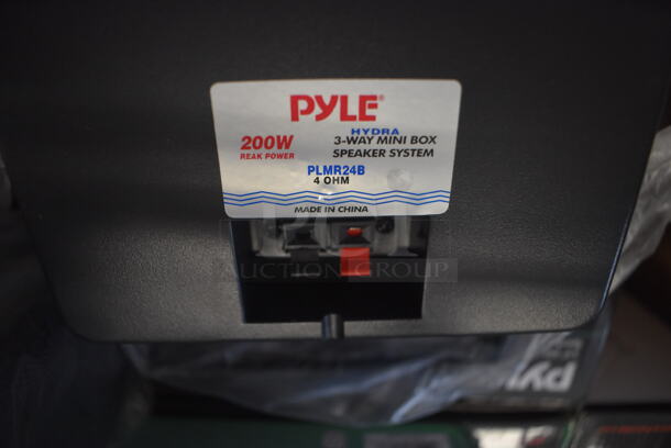 8 BRAND NEW IN BOX! Sets of 2 Pyle PLMR24B 3 Way Mini Box Speakers. 6x3.5x3.5. 8 Times Your Bid! - Image 3 of 7