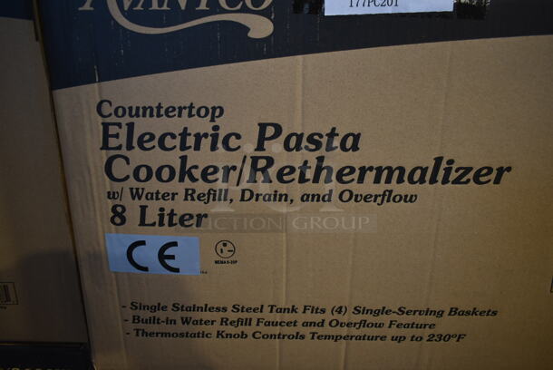 4 BRAND NEW SCRATCH AND DENT! Avantco 177PC201 Stainless Steel Commercial Countertop Single Tank 8 Liter Electric Pasta Cooker / Rethermalizer. Stock Picture Used as Gallery. 4 Times Your Bid! - Image 6 of 7