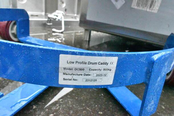 BRAND NEW SCRATCH AND DENT! Lavex 1,100 lb. Low-Profile Drum Caddy with Removable Bung Wrench Handle and Casters. Missing Handle. - Image 6 of 6