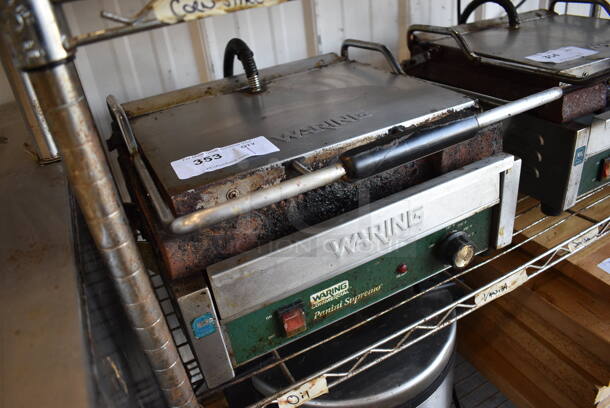 Waring Stainless Steel Commercial Countertop Panini Press. 20x18x10. Tested and Working! - Image 3 of 5
