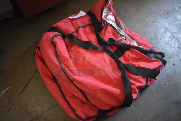 2 Red Insulated Pizza Food Delivery Bags. 20x20x7. 2 Times Your Bid! - Image 2 of 3