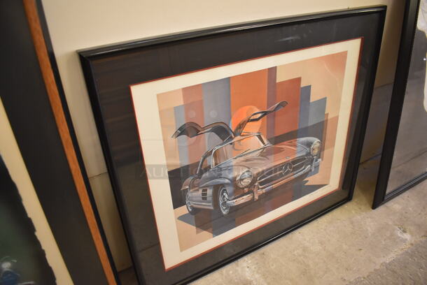 Framed Picture of Mercedes 300 SL by Paul Bracq. - Image 3 of 7