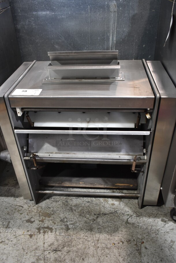 Seewer Rondo SPR53A Stainless Steel Commercial Countertop Dough Sheeter. Cannot Test Due To Cut Power Cord