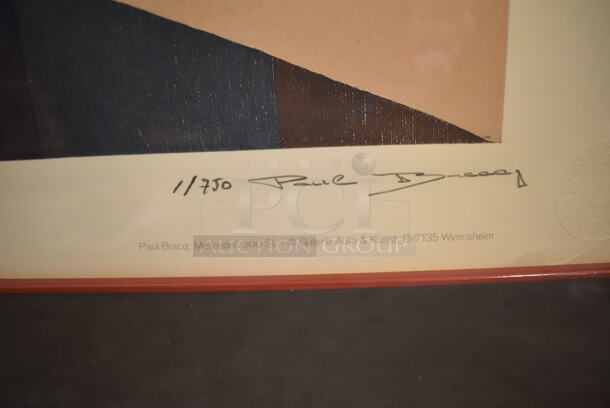 Framed Picture of Mercedes 300 SL by Paul Bracq. - Image 5 of 7