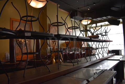 14 Metal Outdoor Patio Tables. BUYER MUST REMOVE. Includes 30x30x29. 14 Times Your Bid! (Susquehanna Ale House)