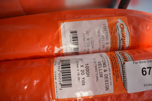 5 BRAND NEW! Clearprint 1000H 36" x 20 Yards Drafting and Design Fade Out Vellum Rolls. 5 Times Your Bid! - Image 2 of 3