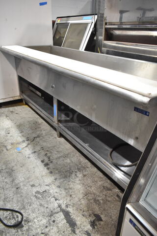 L&J NY Stainless Steel Commercial Floor Style Electric Powered Steam Table. 208/240 Volts. 