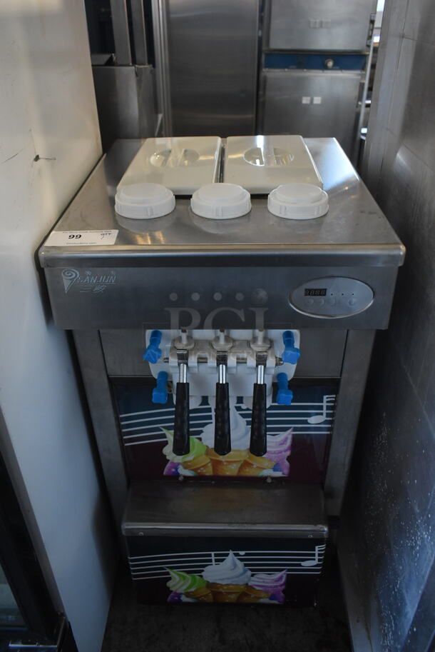 2013 Aspera Stainless Steel Commercial Floor Style Air Cooled 2 Flavor w/ Twist Soft Serve Ice Cream Machine on Commercial Casters. 220 Volts. - Image 1 of 6