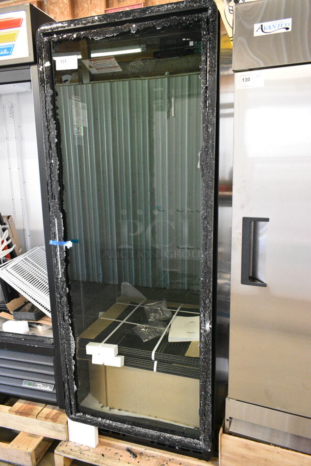 BRAND NEW SCRATCH AND DENT! 2024 True CVM-27-HC Metal Commercial Single Door Reach In Cooler Merchandiser w/ Poly Coated Racks. See Pictures for Broken Glass. 115 Volts, 1 Phase. Tested and Working! - Image 3 of 8
