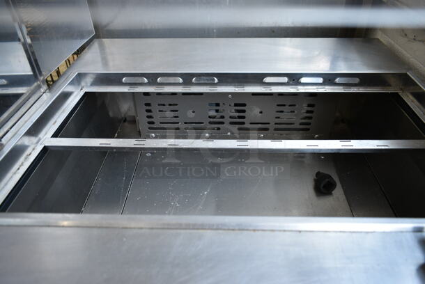 Turbo Air MST-28-N-711S Stainless Steel Commercial Prep Table w/ Clear Sneeze Guard. 115 Volts, 1 Phase. Tested and Powers On But Does Not Get Cold - Image 4 of 6