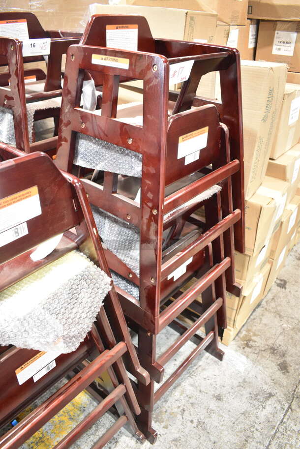 8 BRAND NEW! GET HC-100-MOD-M2 Mahogany Finish Hardwood High Chair . 8 Times Your Bid! - Image 4 of 6