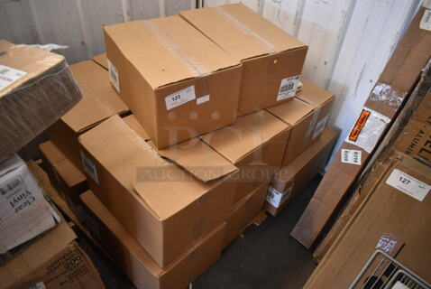 PALLET LOT of 16 BRAND NEW Boxes of Cedar Grove 600250 5.75" Cocktail Straws. 16 Times Your Bid!