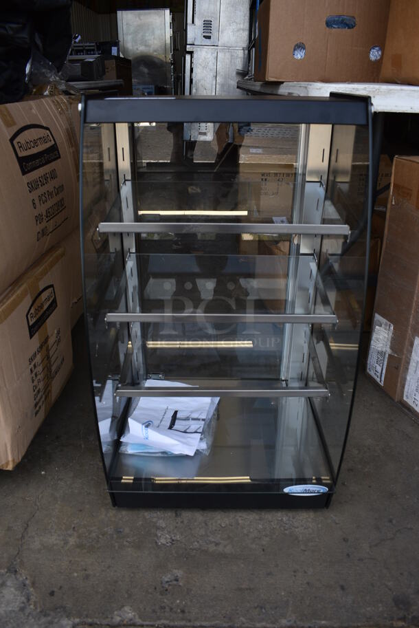 BRAND NEW! KoolMore Model DC-3CB Metal Commercial Countertop Dry Display Case. 110-120 Volts, 1 Phase. 16x15x28.5