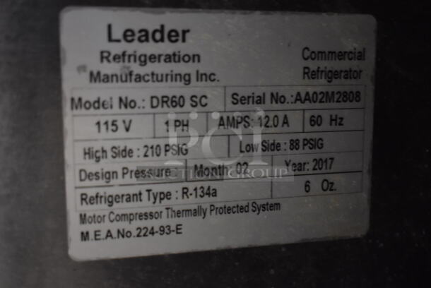 2017 Leader DR60 SC Stainless Steel Commercial Dough Retarder w/ Marble Countertop on Commercial Casters. 115 Volts, 1 Phase. 60.5x34x47. Tested and Working! - Image 5 of 8
