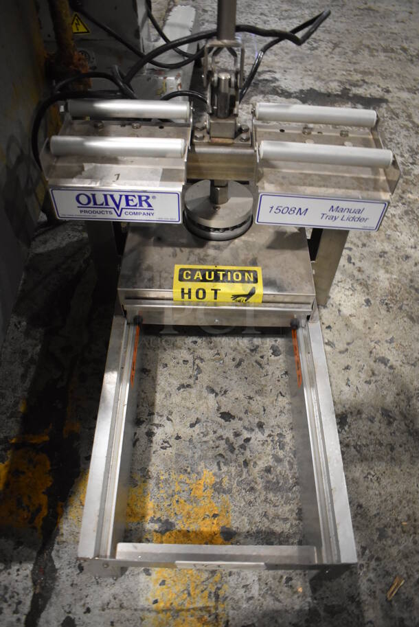 Oliver 1508 M Metal Commercial Countertop Tray Lidder Sealer. 115 Volts, 1 Phase. 16x26x23.5. Tested and Working! - Image 3 of 7