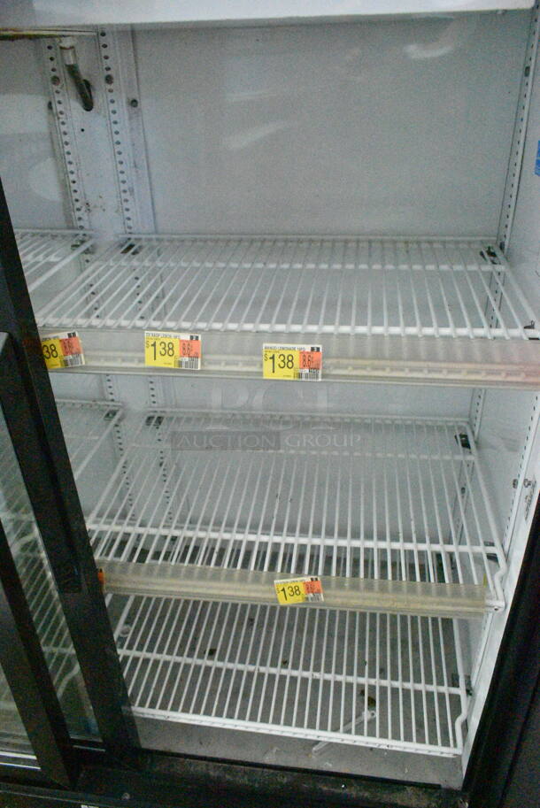 True GDM-41SL-54-LD Metal Commercial 2  Door Reach In Cooler Merchandiser w/ Poly Coated Racks. 115 Volts, 1 Phase. Tested and Does Not Power On - Image 3 of 5