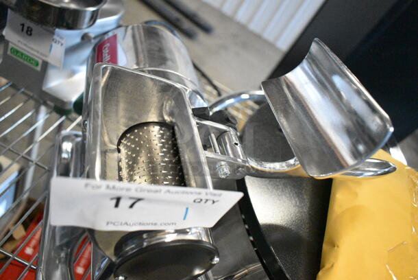 BRAND NEW SCRATCH AND DENT! Estella 348CG12 382TCMPT16A Stainless Steel Electric Hard Cheese Grater. 120 Volts, 1 Phase. Tested and Working! - Image 4 of 7