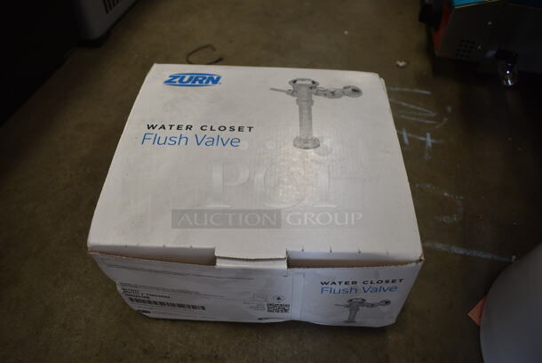 BRAND NEW SCRATCH AND DENT! White Toilet w/ Zurn Z5955SS-EL Toilet Seat and Zurn Flush Valve.  - Image 6 of 8