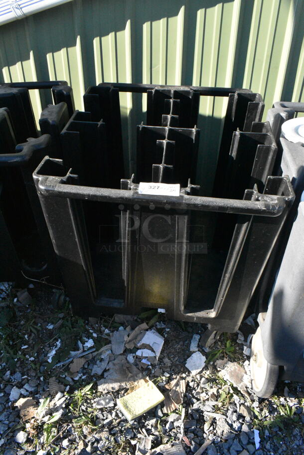2 Poly Dish Caddy on Commercial Casters. 26.5x30x32, 23.5x29x32. 2 Times Your Bid!  - Image 2 of 7