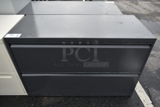 Gray Metal 2 Drawer Filing Cabinet. - Image 1 of 3