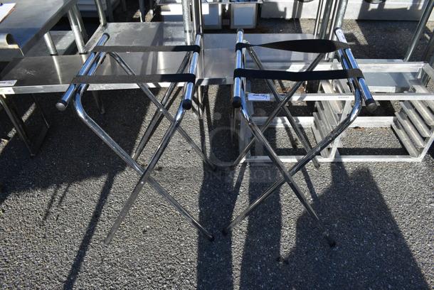 2 Metal Serving Tray Stands. 2 Times Your Bid! - Image 1 of 2