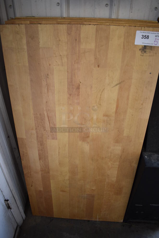 5 Wood Pattern Tabletops. 25.5x48.5x1.5. 5 Times Your Bid! - Image 4 of 4