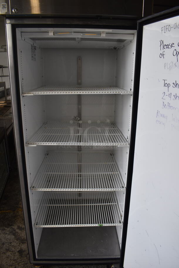 True TG1F-1S Commercial Stainless Steel Electric Powered One Section Reach In Freezer With Polycoated Racks on Commercial Casters. 115V/1 Phase Tested And Working - Image 4 of 5