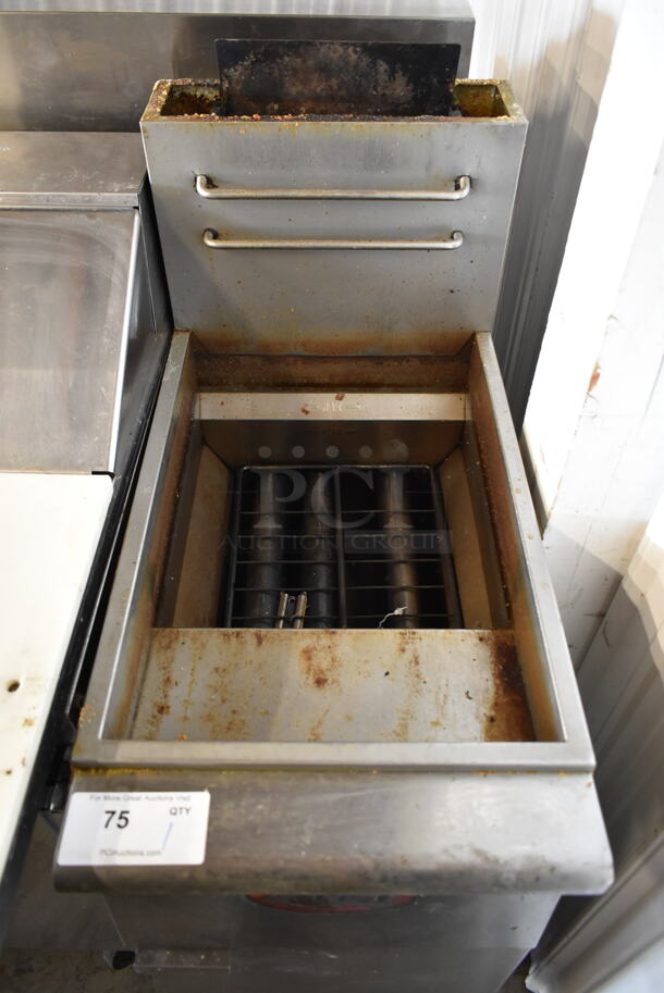 Avantco Stainless Steel Commercial Natural Gas Powered Floor Style Deep Fat Fryer. - Image 2 of 6