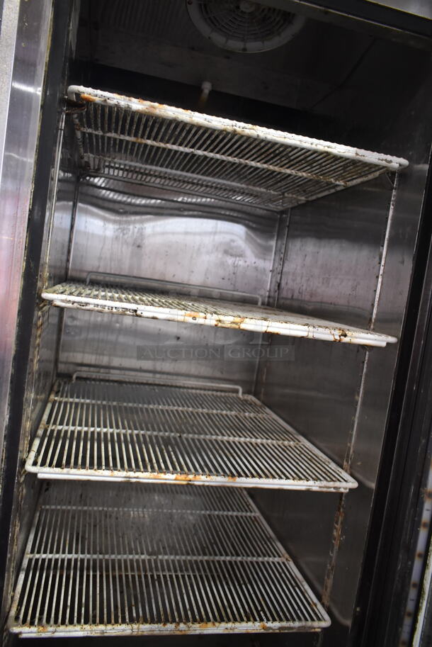 2015 Atosa MCF8705 Stainless Steel Commercial Single Door Reach In Cooler Merchandiser w/ Poly Coated Racks on Commercial Casters. 115 Volts, 1 Phase. Tested and Powers On But Does Not Get Cold - Image 5 of 6