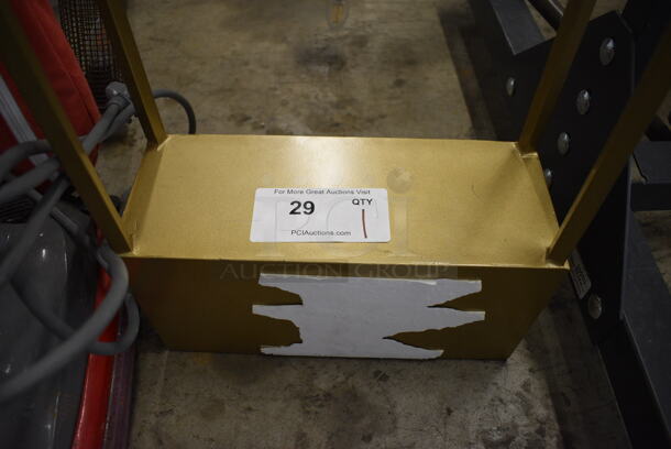 Gold Colored Metal Floor Style Unit. 13x5x37.5 - Image 3 of 3