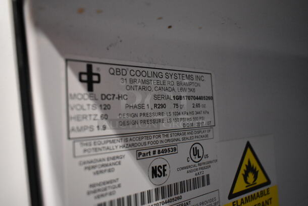 QBD DC7-HC Metal Commercial Mini Cooler Merchandiser. 115 Volts, 1 Phase. Tested and Working! - Image 3 of 5