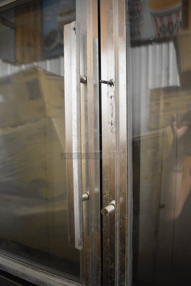 True T-49-2-G-2 Stainless Steel Commercial 4 Half Size Door Reach In Cooler on Commercial Casters. 115 Volts, 1 Phase. Tested and Working! - Image 3 of 8