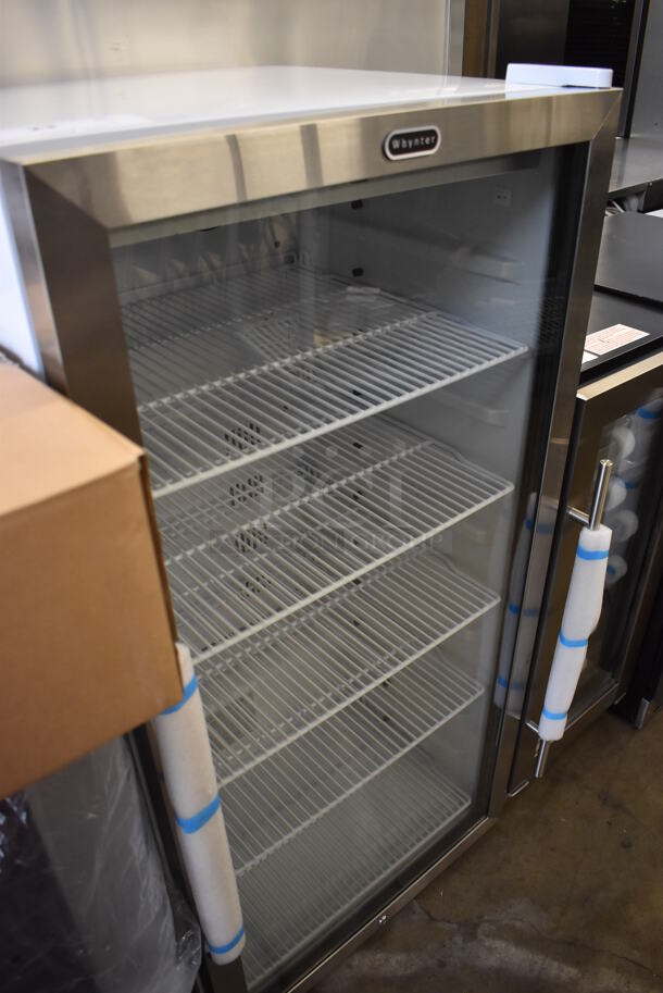 BRAND NEW SCRATCH AND DENT! Whynter CBM-815WS Stainless Steel Single Door Reach In Cooler Merchandiser. 115 Volts, 1 Phase. 24x23x48. Tested and Working! - Image 3 of 5