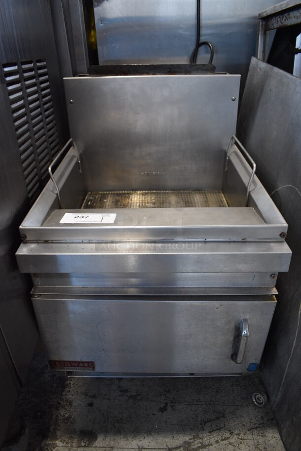 Cecilware Model GF-28 Stainless Steel Commercial Countertop Natural Gas Powered Deep Fat Fryer. 18x24x25 - Image 1 of 6
