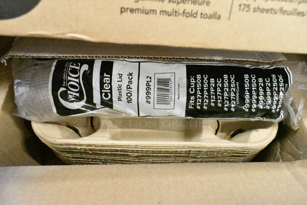 PALLET LOT of 20 BRAND NEW Boxes Including ECAL22SBPBLMAT Airpot with Lever Glass Lined, Choice 433NHT105 1/5 Large Size White "Thank You" Script Medium-Duty Plastic T-Shirt Bag - 500/Case, Choice 43302CUPC 2-Compartment Clear OPS Plastic Cupcake / Muffin Container, Brown Paper Bags, Choice 167CBR21NLHN Hair Nets, Wet Floor Pop Up Signs, Choice #16 Disher, DW 15430 Loaf Pans, Metal Baskets, Chef Master Grill Brush, LK Packaging BOR5280 Bun Pan Covers w/ Twist Ties - 80" x 52", Poly, Choice 12212105BX 12" x 10 3/4" Food Service Interfolded Pop-Up Foil Sheets - 500/Box. 20 Times Your Bid!  - Image 8 of 12