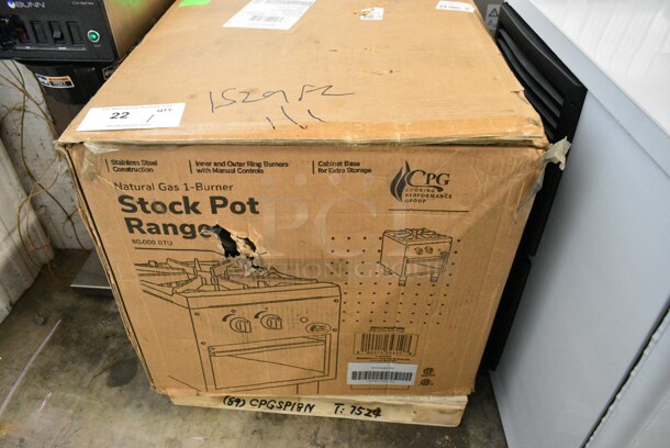BRAND NEW SCRATCH AND DENT! Cooking Performance Group CPG-SP-18-N 351CPGSP18N  Natural Gas Stock Pot Range - 80,000 BTU - Image 2 of 3