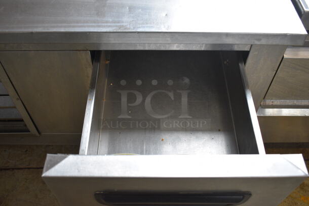 2014 Leader Model LB48 S/C Stainless Steel Commercial 2 Drawer Chef Base on Commercial Casters. 115 Volts, 1 Phase. 40x32x26. Tested and Powers On But Temps at 50 Degrees - Image 3 of 6