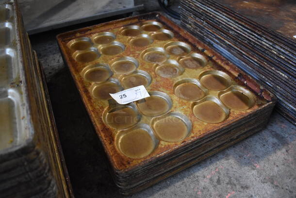 7 Metal 24 Compartment Baking Pans. 18x26x1.5. 7 Times Your Bid! - Image 3 of 3