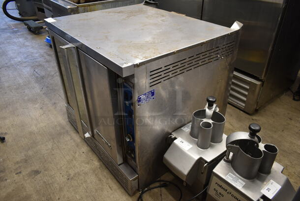 Imperial Stainless Steel Commercial Natural Gas Powered Full Size Convection Oven w/ View Through Door, Solid Door, Metal Oven Racks and Thermostatic Controls. - Image 2 of 5