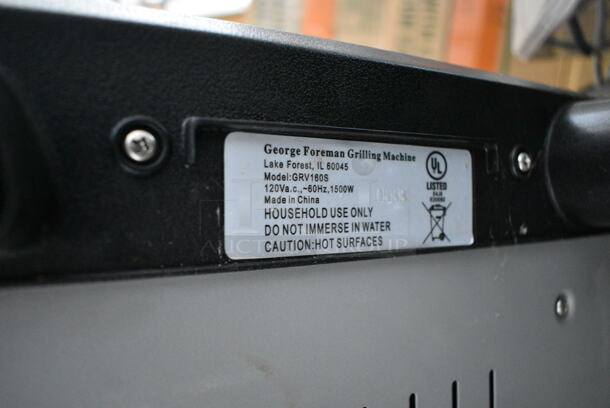 George Foreman GRV160S Metal Countertop Lean Mean Grilling Machine Panini Press. 120 Volts, 1 Phase.  - Image 3 of 3