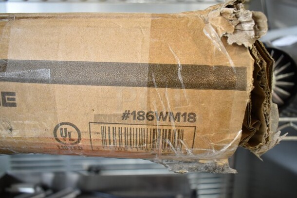 BRAND NEW SCRATCH AND DENT! VacPak-It 186WM18 Single Roll Film Wrapping Machine. Item Is Bent on One Side. 120 Volts, 1 Phase. Tested and Working! - Image 3 of 3