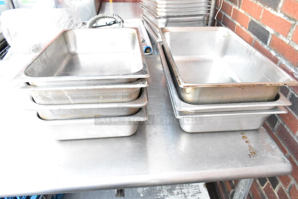 Stainless Steel Table w/ Metal Under Shelf and Contents Including Stainless Steel Drop In Bins.  - Image 2 of 3